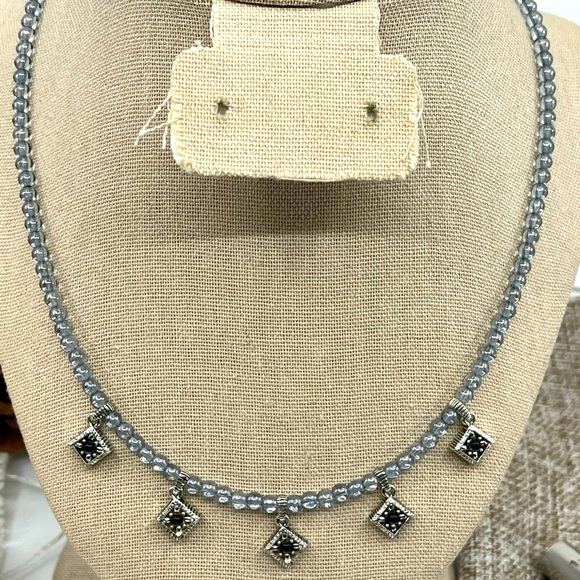 ✨ Vintage Napier Azure Dreams 16-18" Station Necklace - Picture 1 of 17
